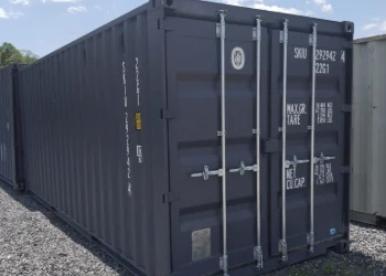 a gray 20ft storage container in Canton, PA