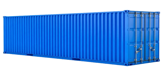 a blue storage container