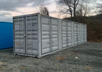 a red custom-size storage container